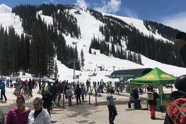 Believe it or not this picture was taken late June. On a good snow year Arapahoe Ski resort and several others can be open as late as May, June and July 4th.